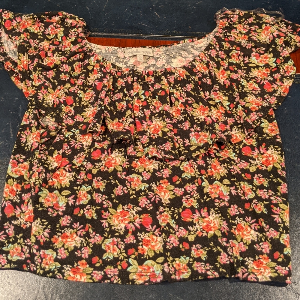 Charlotte Russe Floral Crop Top